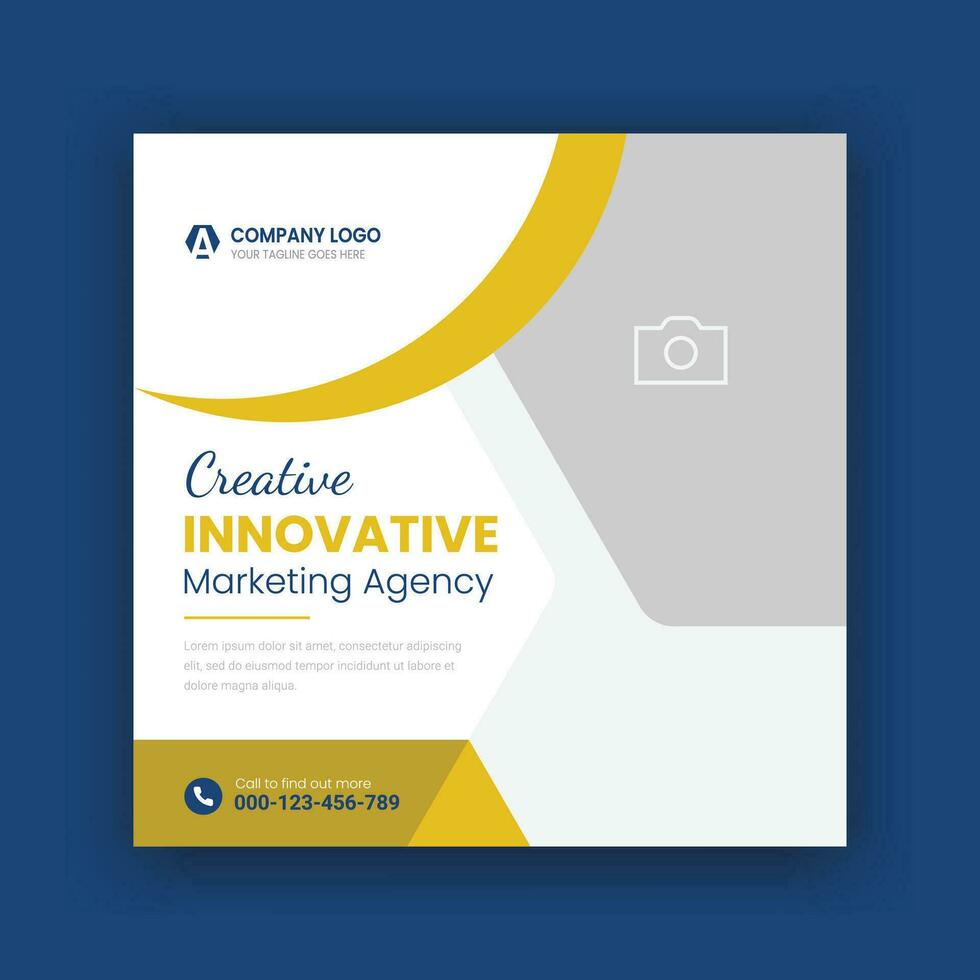 Digital marketing and corporate social media post template or Web banner vector