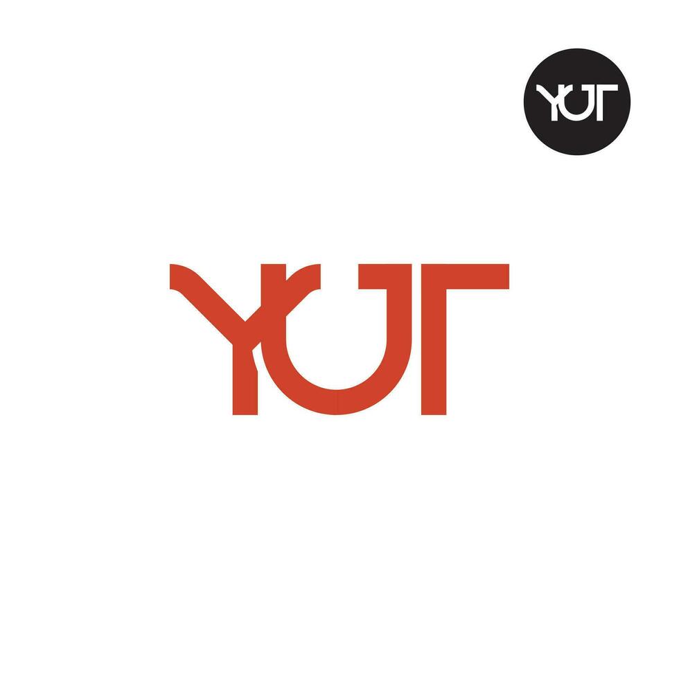 Letter YUT Monogram Logo Design vector