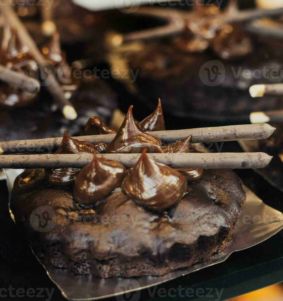 Sugared donuts and other typical sweets of the Christmas season photo