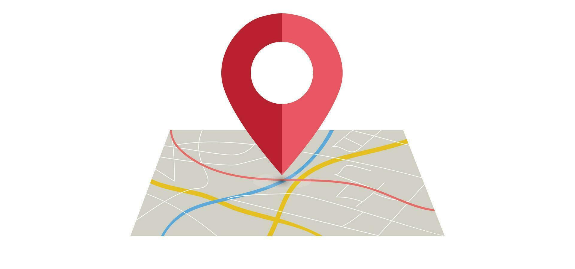 GPS navigator map with pins locations vector