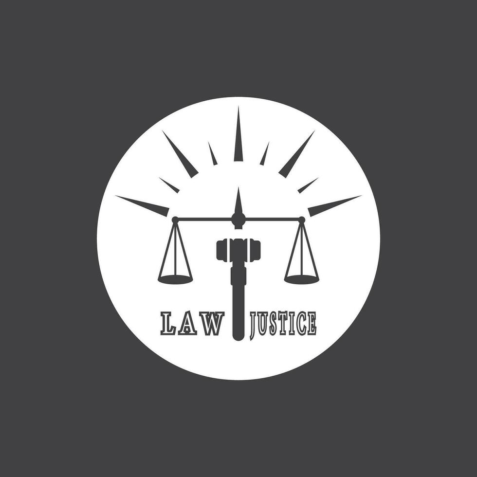Law And Justice logo vector template illustration
