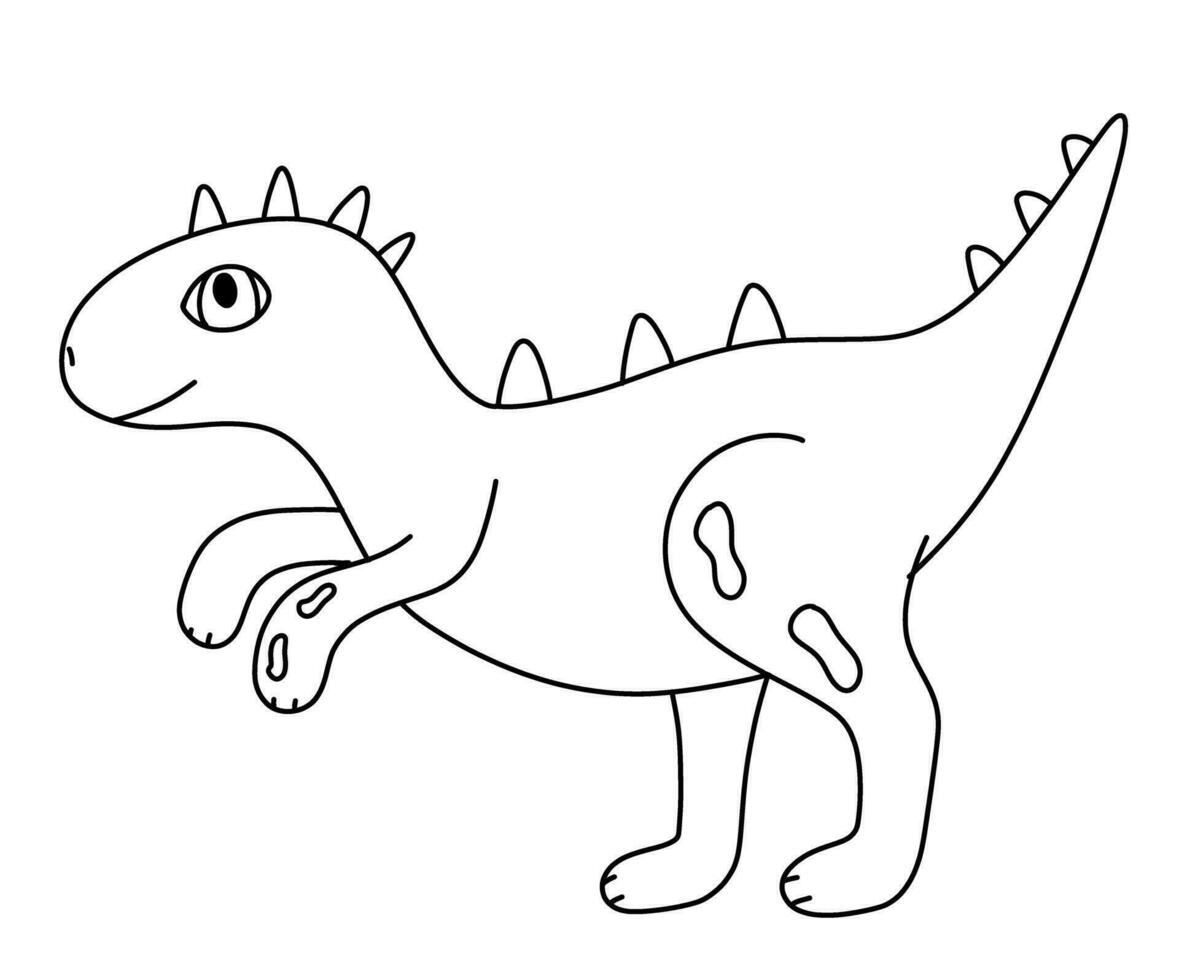 Dinosaur in outline style vector