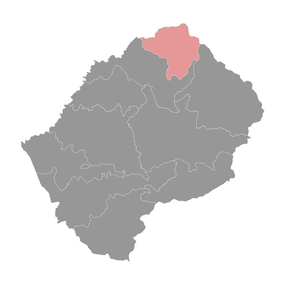 Butha Buthe district map, administrative division of Lesotho. Vector illustration.