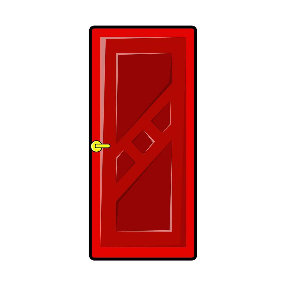 illustration of red door vector