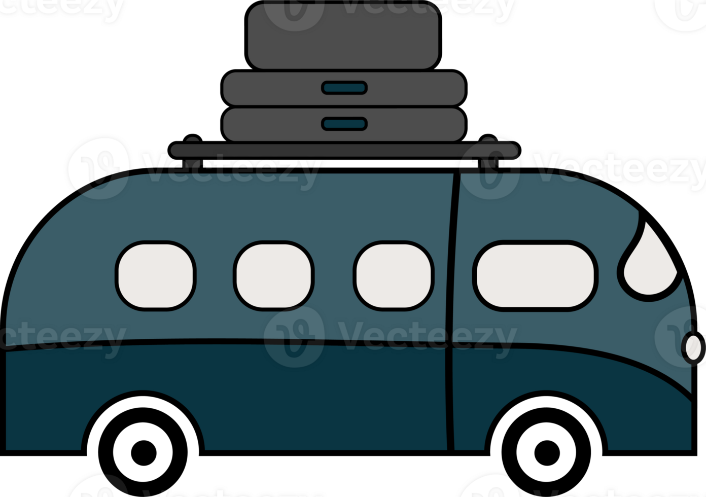 Car cartoon illustration on transparent background. png