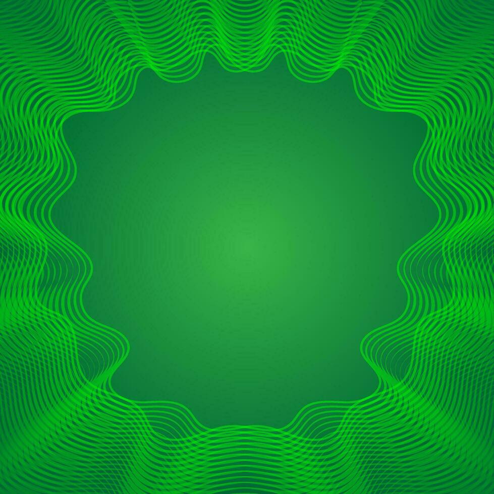 Vector abstract monochromatic pattern in the form of a mesh on a green background