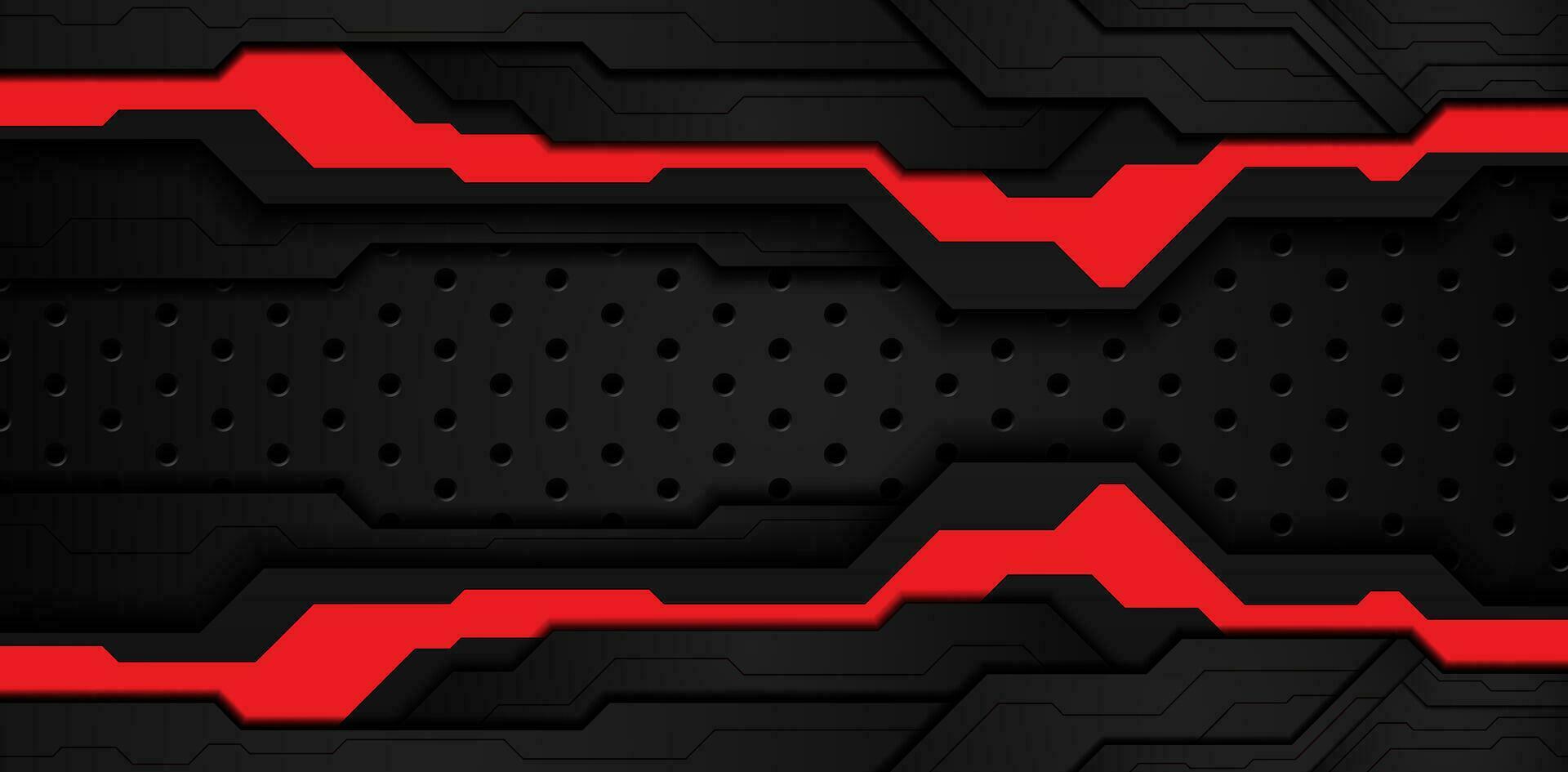 metal iron black sheet overlap on metallic honeycomb steel mesh and red stripes template background modern design premium vector illustration