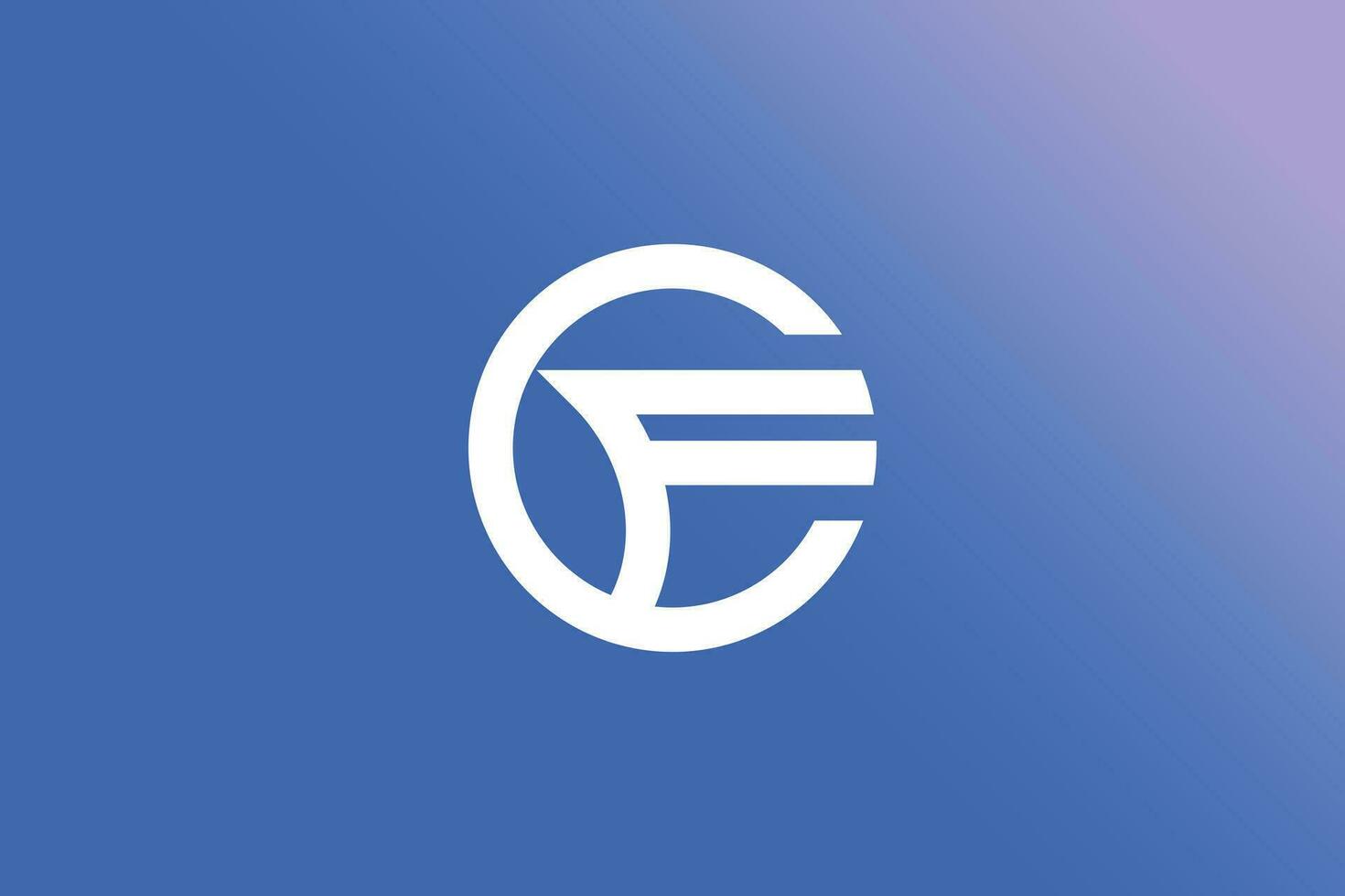 Letter CF Crypto Logo Design Template vector