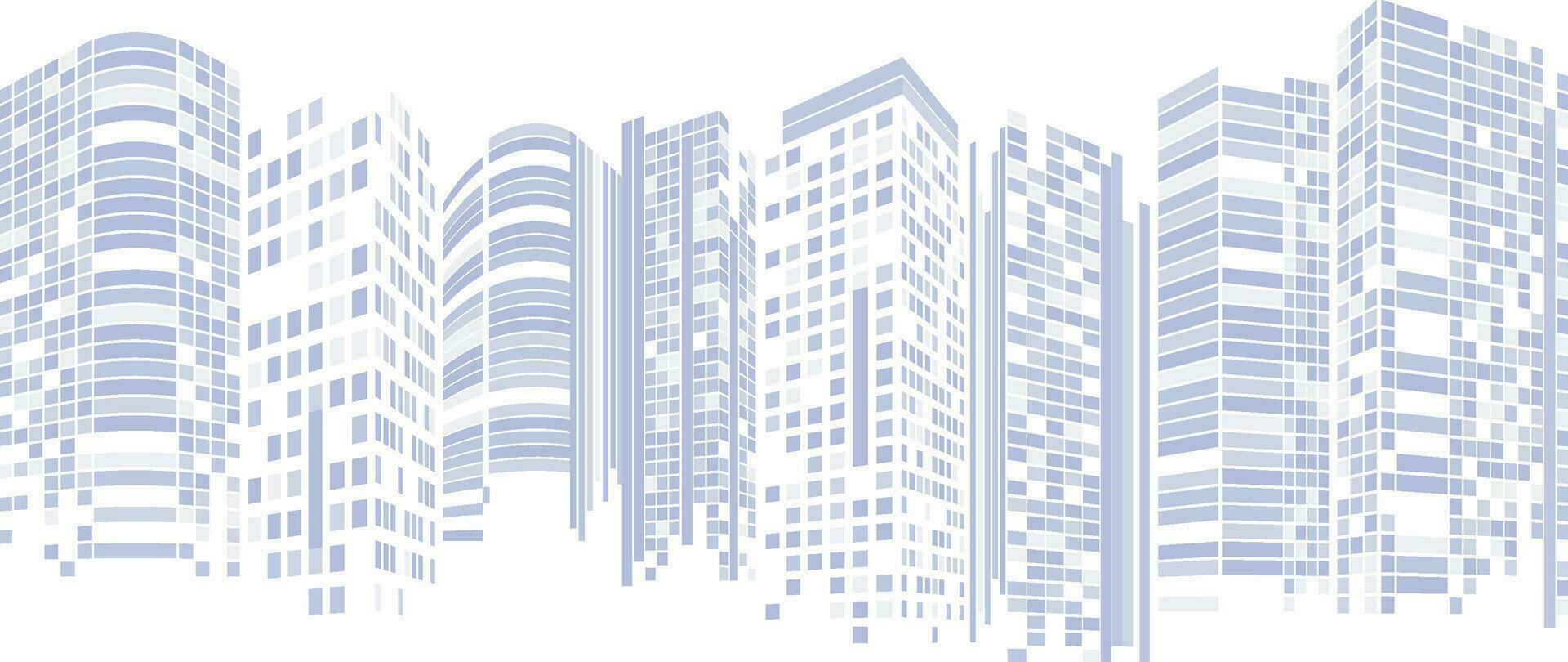 Light gray cityscape background, Monochrome urban landscape. Modern architectural. vector