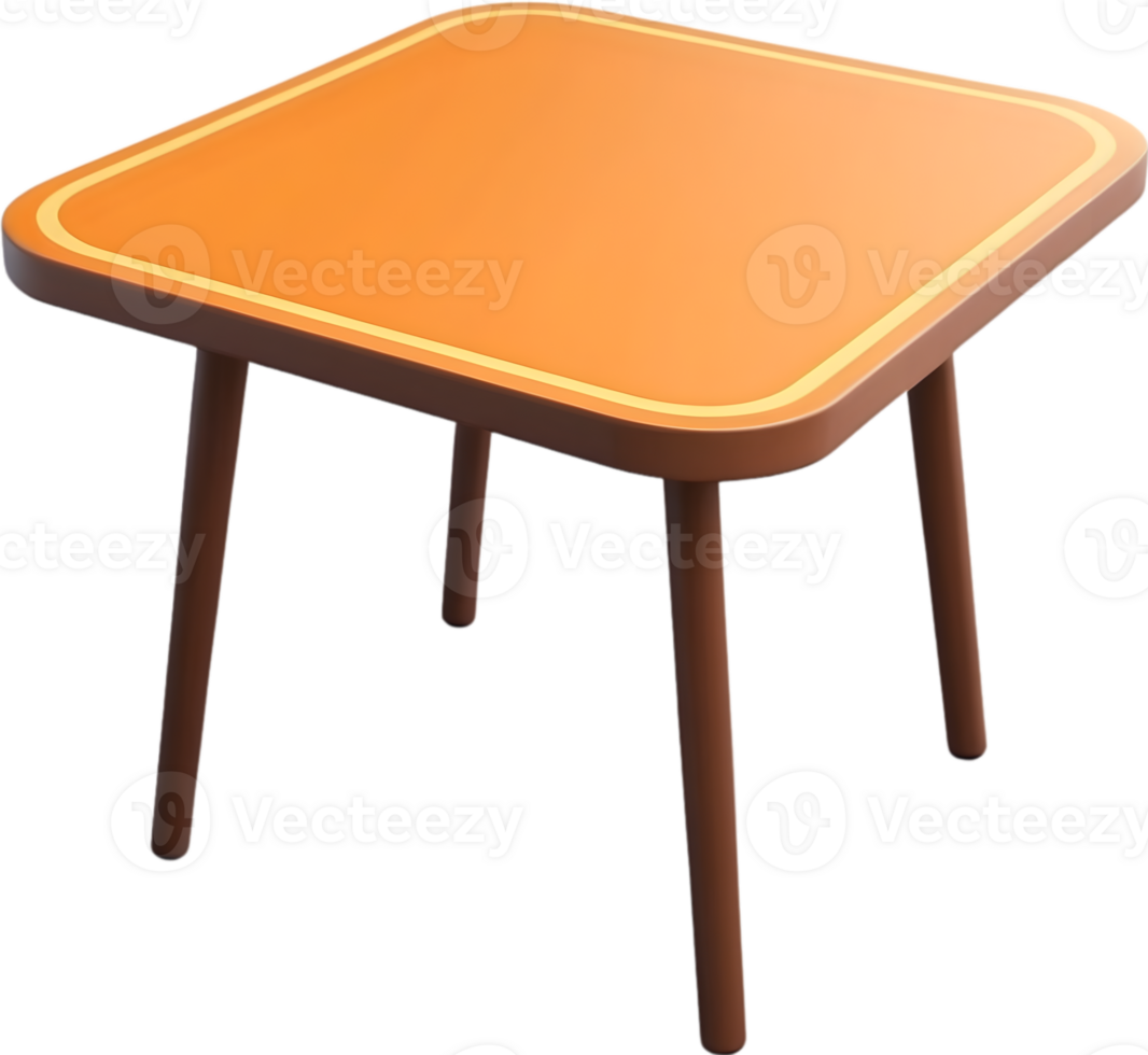 AI generated table cute icon png