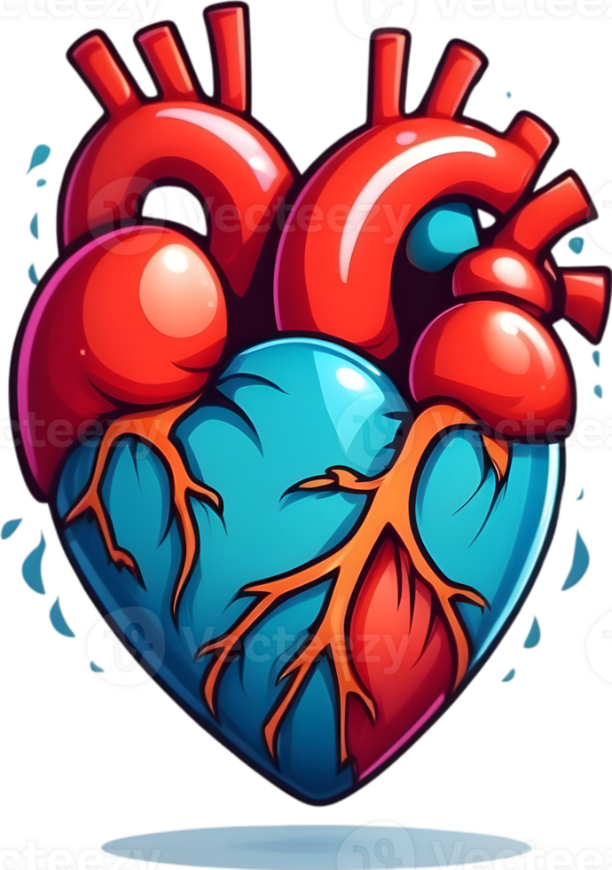 AI generated an illustration heart icon png