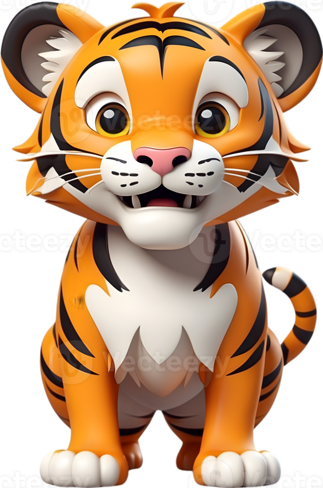 AI generated a cartoon tiger png