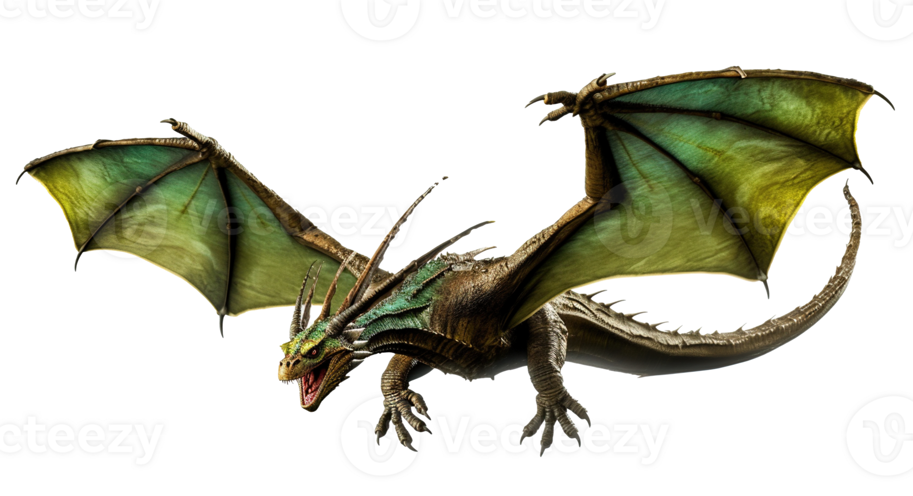 AI generated Fantasy Dragon. Ferocious monster. Digital illustration ai generated png