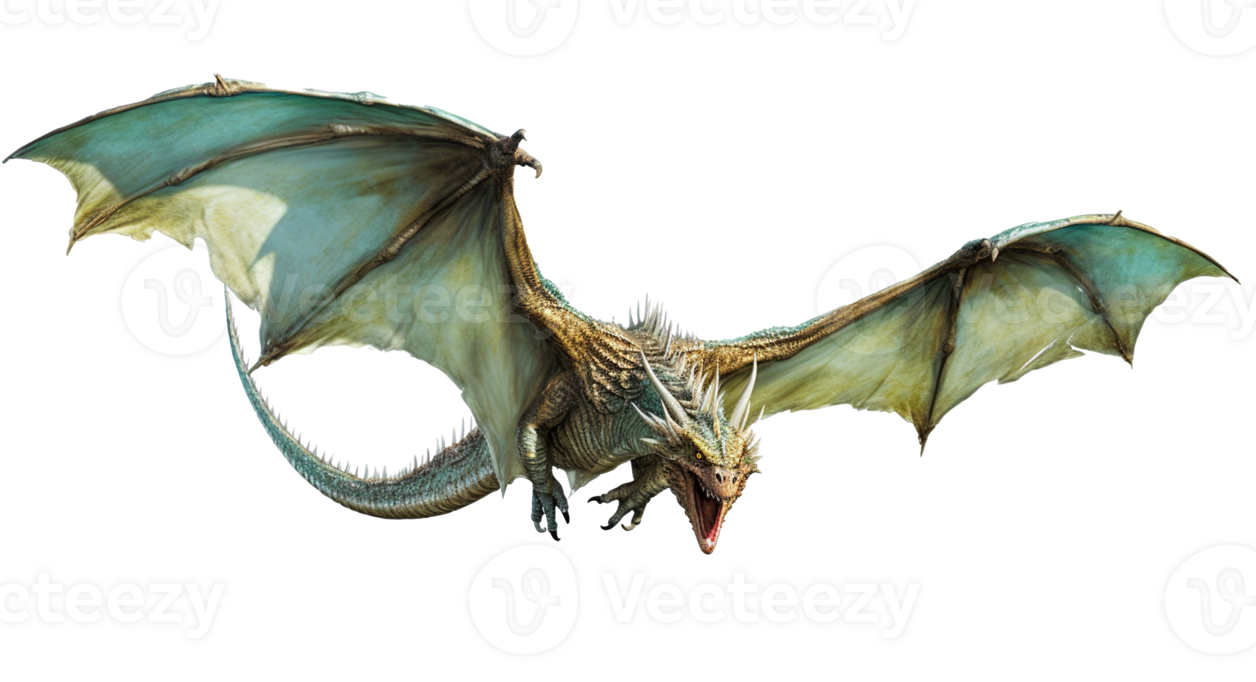 AI generated Fantasy Dragon. Ferocious monster. Digital illustration ai generated png