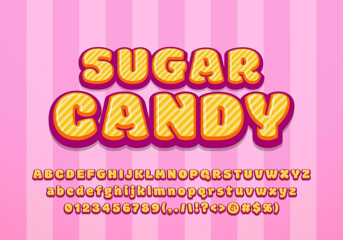 Candy Color Font vector