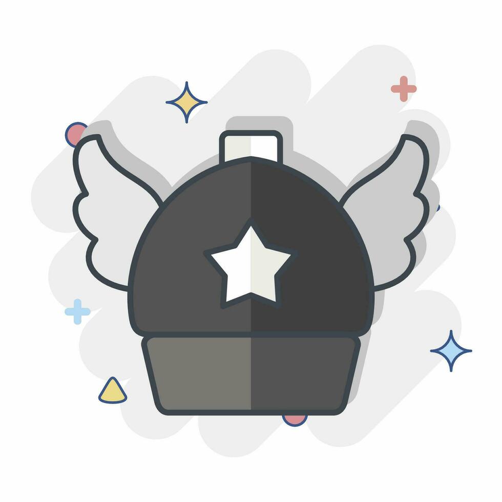 Icon Arale Hat. related to Hat symbol. comic style. simple design editable. simple illustration vector