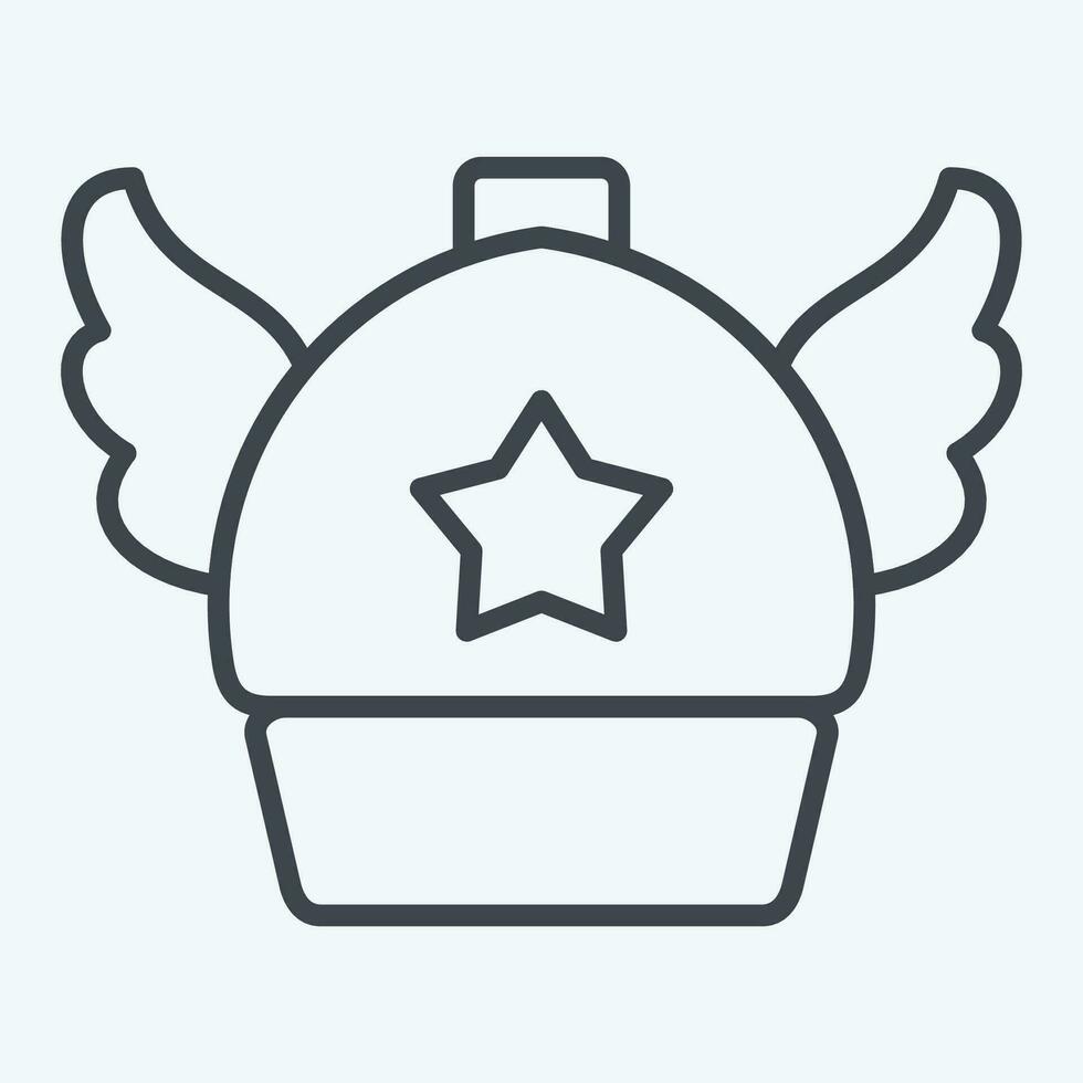 Icon Arale Hat. related to Hat symbol. line style. simple design editable. simple illustration vector