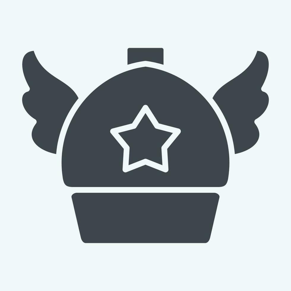 Icon Arale Hat. related to Hat symbol. glyph style. simple design editable. simple illustration vector