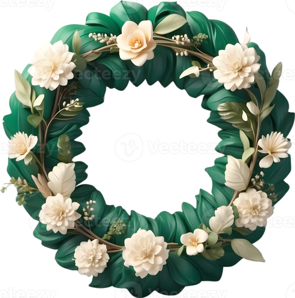 AI generated celebration wreath for happy event png
