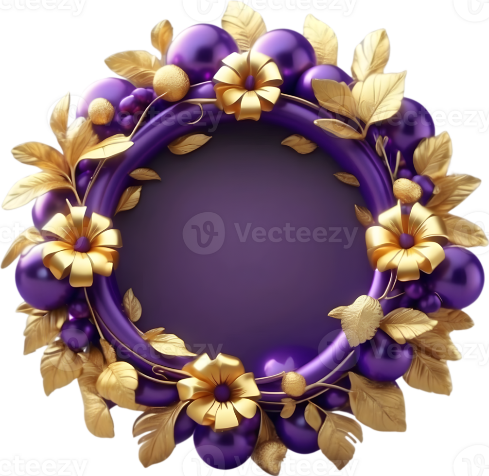 AI generated celebration wreath for happy event png