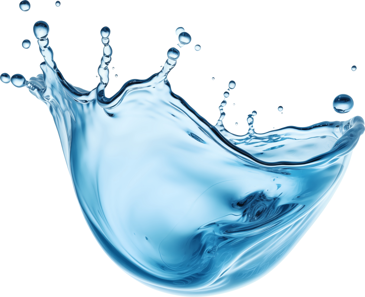 AI generated Realistic water splash isolated transparency background. png