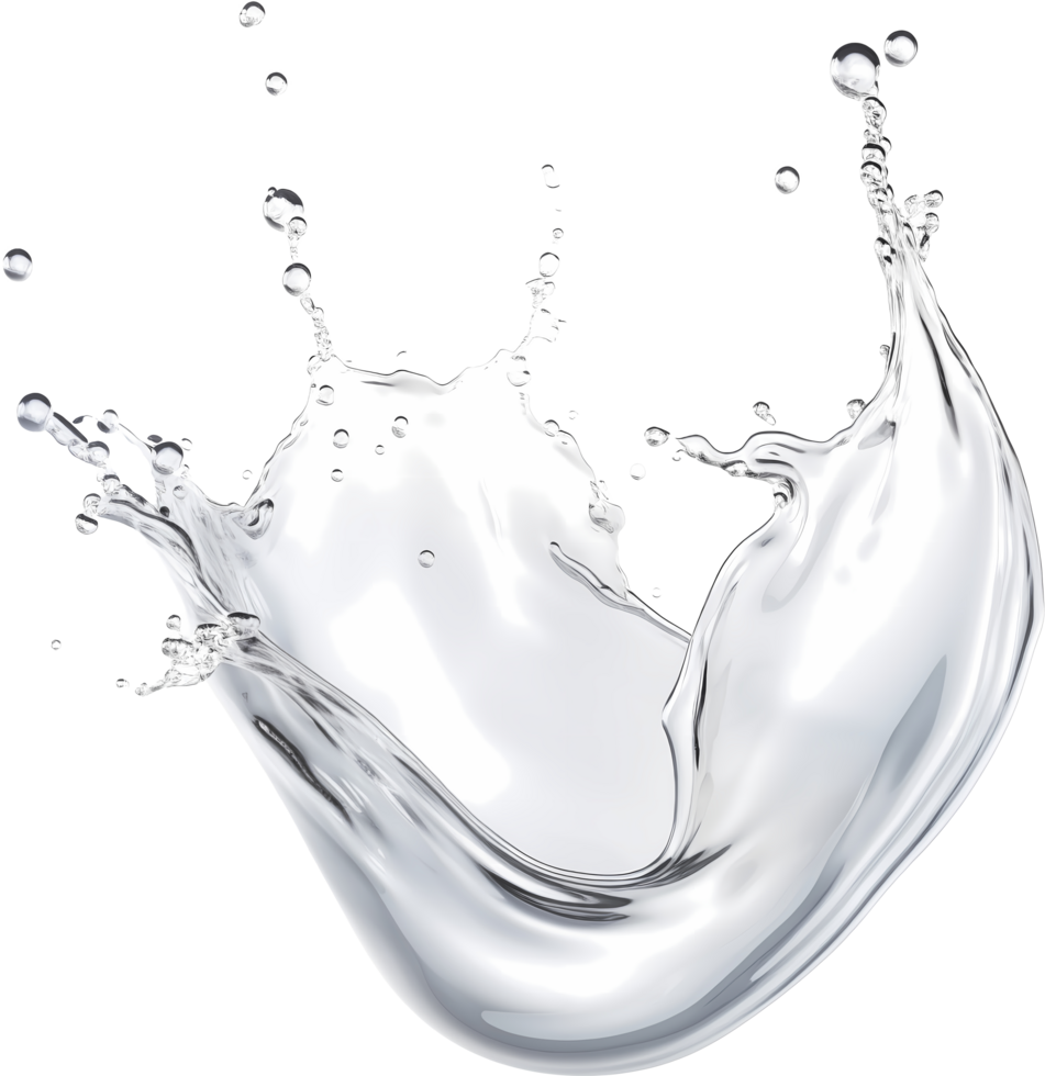 AI generated Realistic water splash isolated transparency background. png