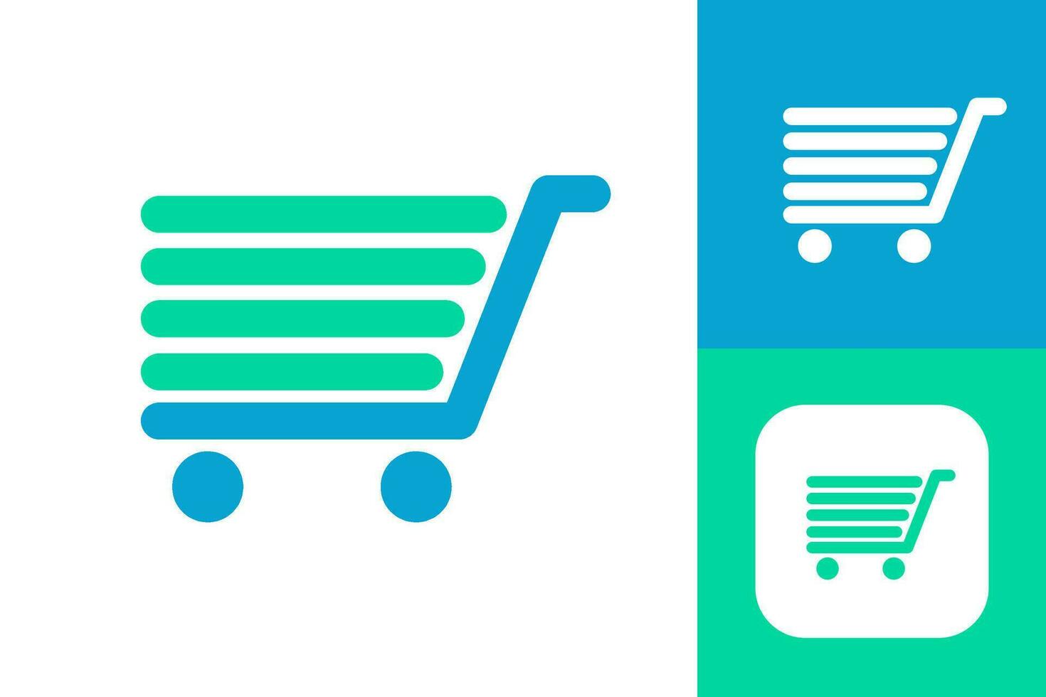 shopping cart logo vector