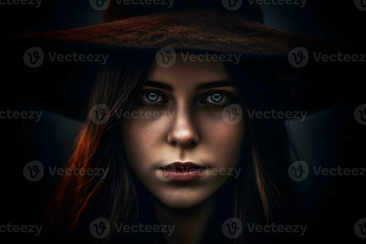 ai generado gótico fantasía mujer bruja. neural red ai generado foto