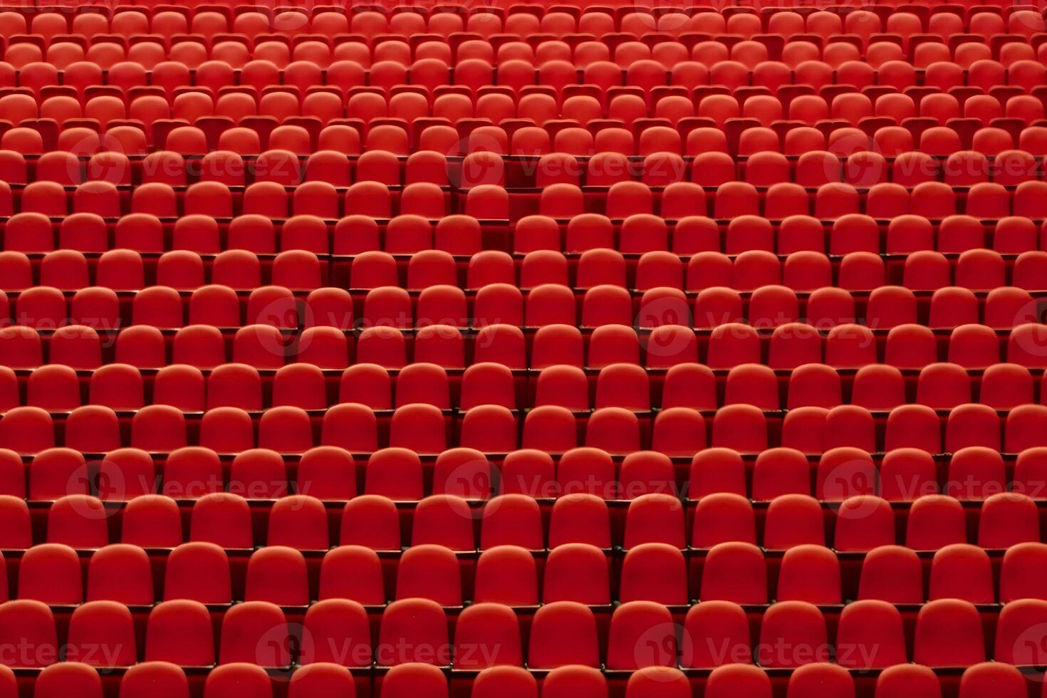 AI generated Empty cinema hall with red seats. Movie theatre. Neural network AI generated photo