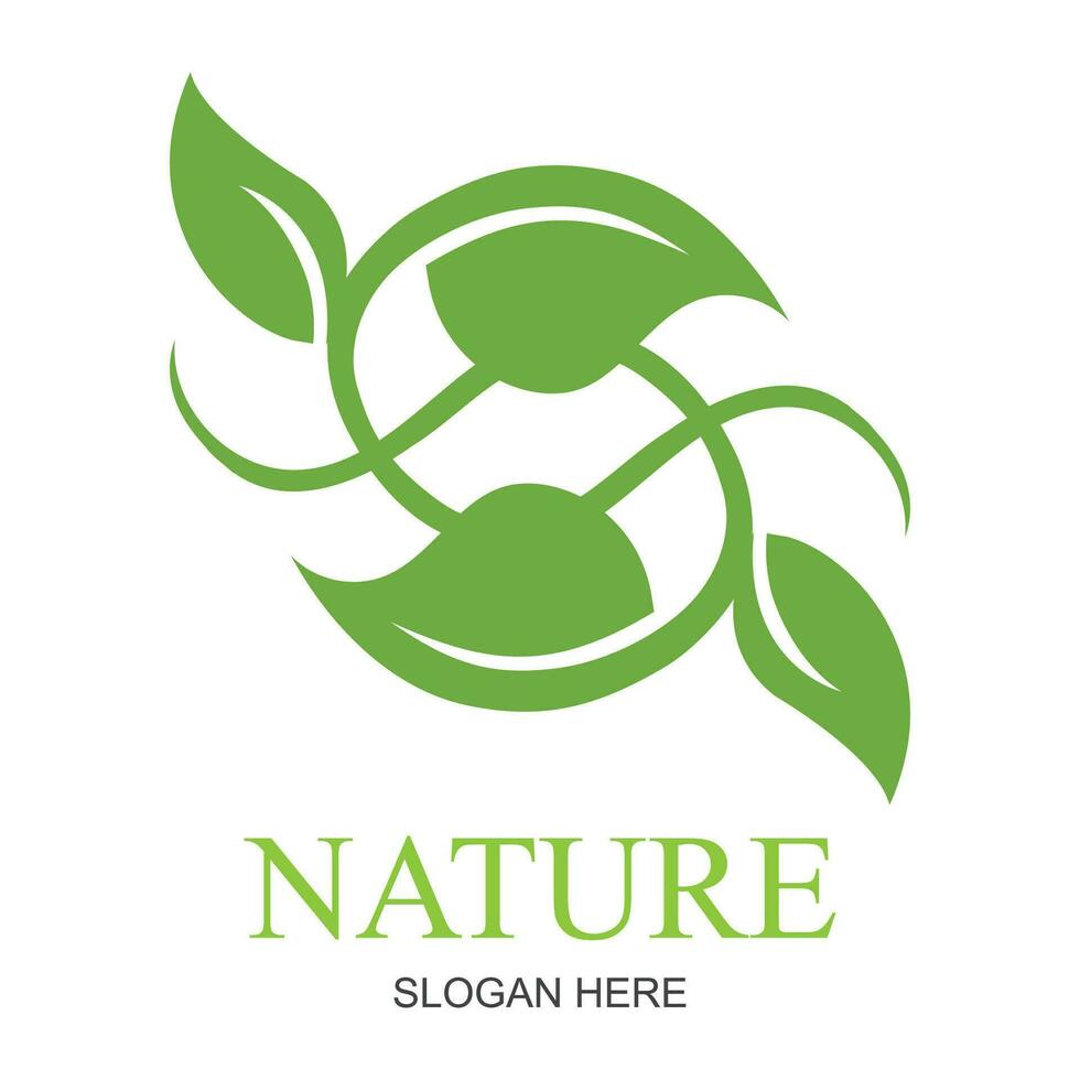 Nature creative symbol organic concept. Bio herbal health care abstract business eco logo. Fresh food, circle package, beauty flora, pharmacy icon. Corporate identity logotype, company graphic vector