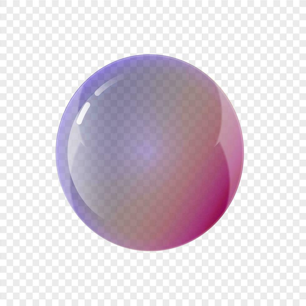 Transparent color water bubble. Soap bubble, crystal glass ball. Beauty product, moisture, skincare transparent bubbles top view, scatter splashes vector