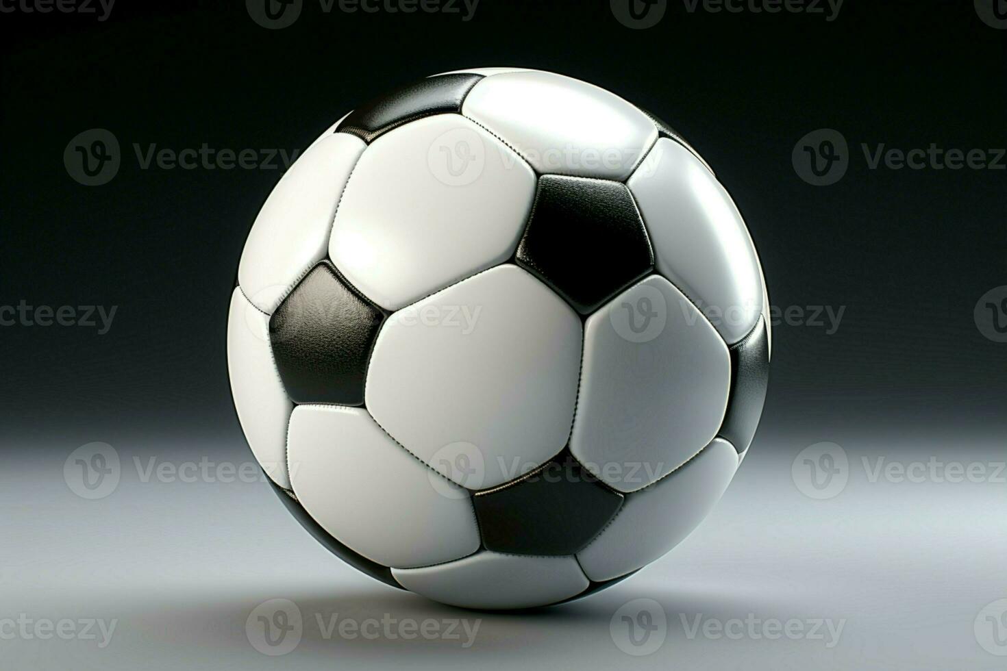 AI generated Soccer ball on a radiant light background evoking energy and excitement AI Generated photo