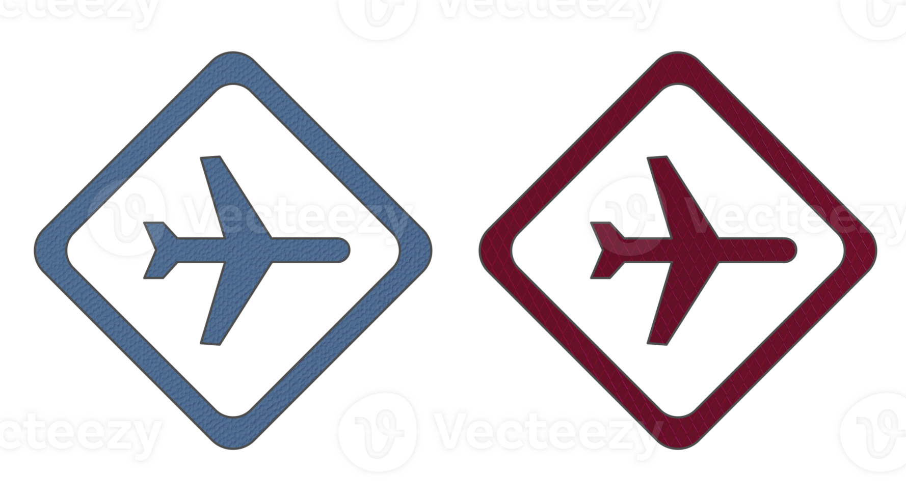 illustration of a set of airplanes icon symbol red and blue png
