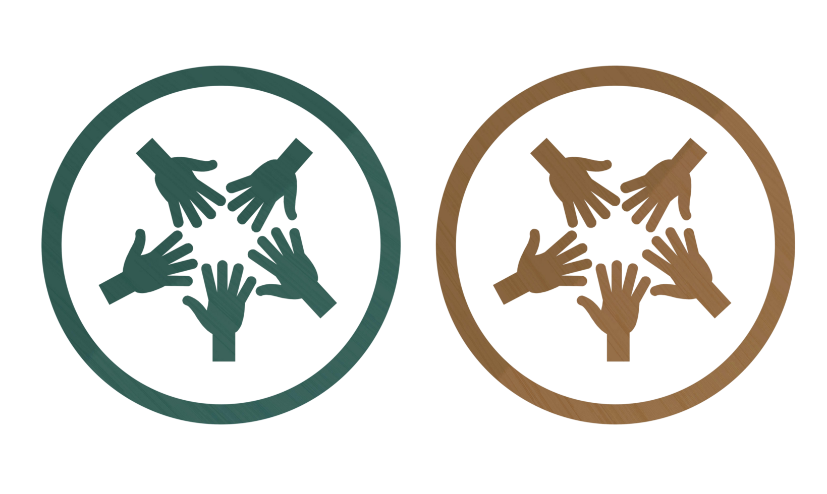 Hand icon symbol with texture png
