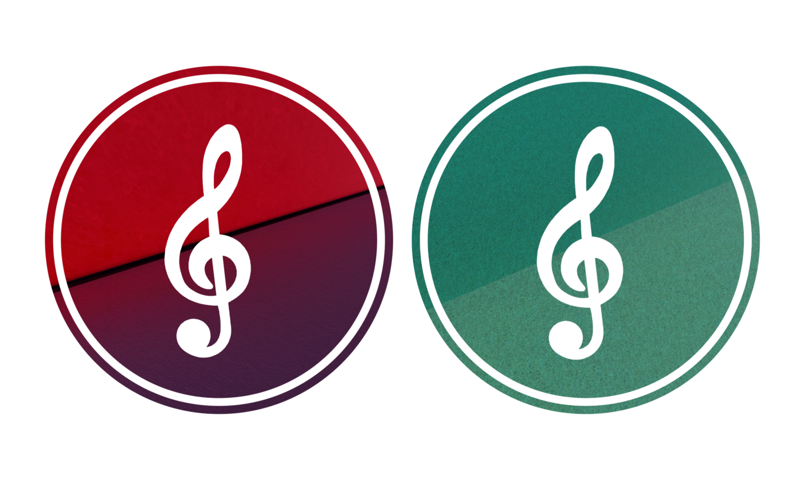 treble clef on multy color icon png