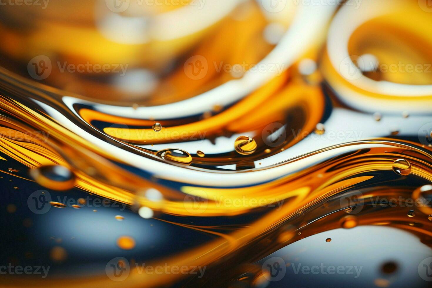 AI generated Liquid allure Close up of abstract glossy surface, visually stunning photo