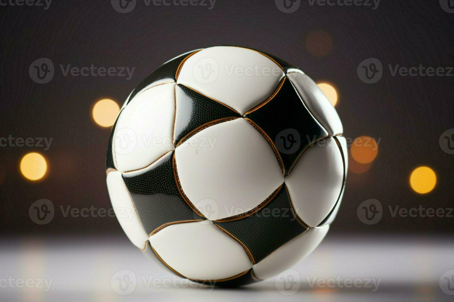 AI generated Soccer ball showcased against a light background capturing the spirit of the sport AI Generated photo