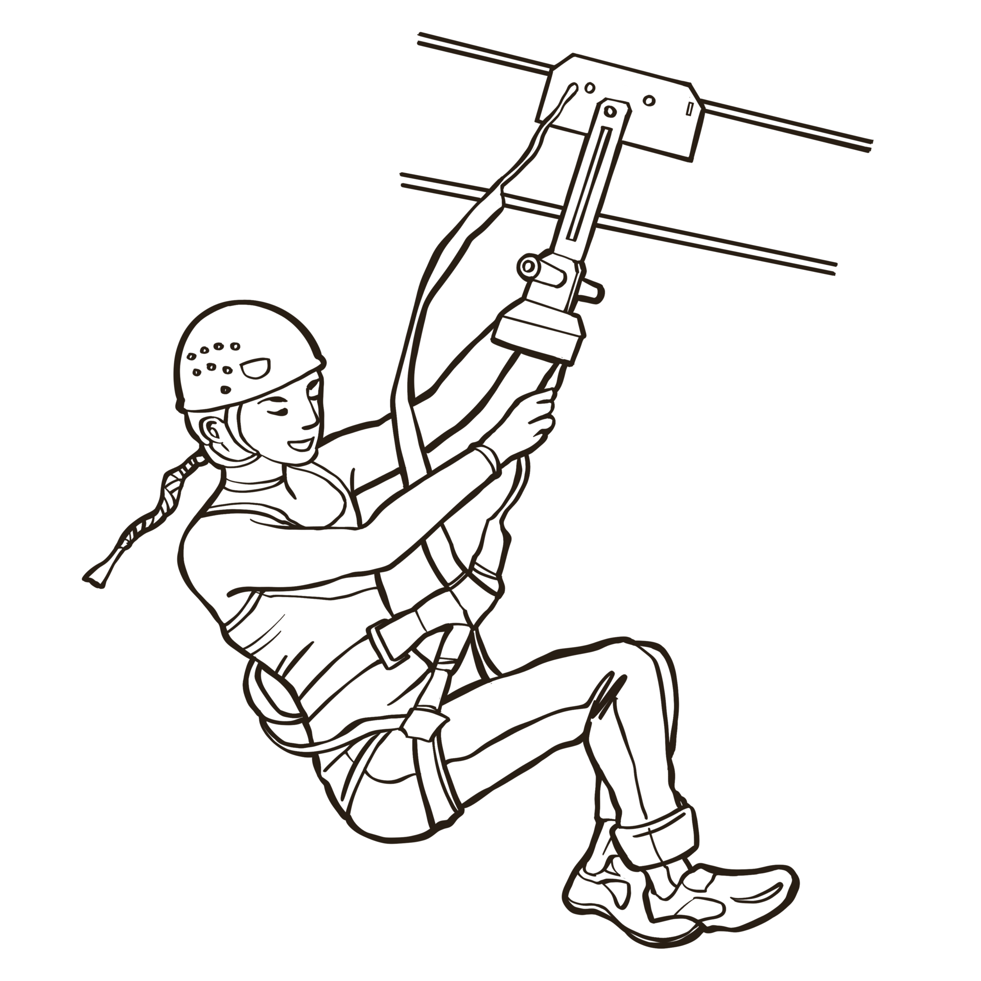 Zip lining extreme outdoor sport 36011263 PNG