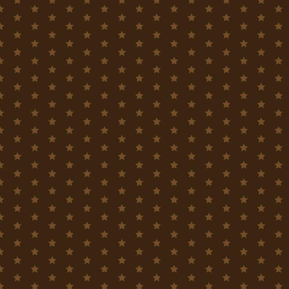 modern simple abstract seamlees lite chocolate color star pattern on dark chocolate color background vector