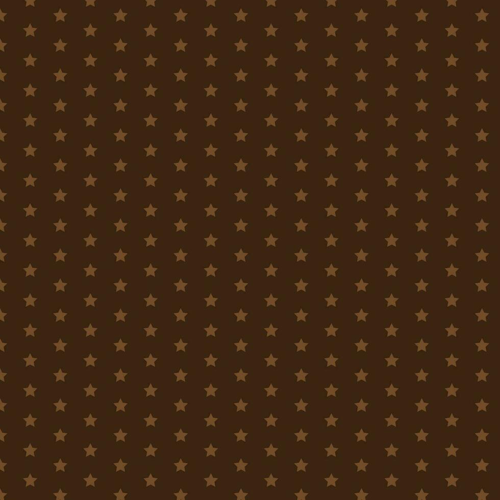 modern simple abstract seamlees lite chocolate color star pattern on dark chocolate color background vector
