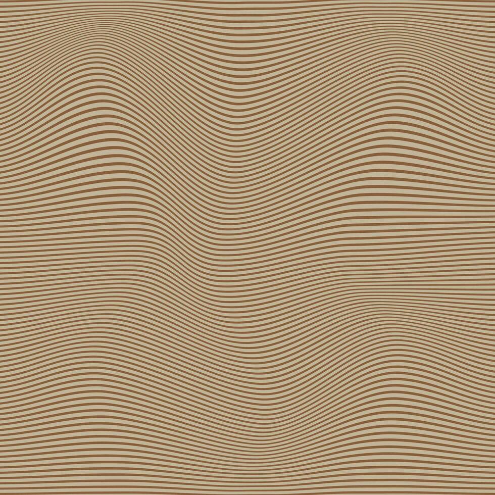 modern simple abstract seamlees brown color horizontal thin line wavy distort pattern art vector