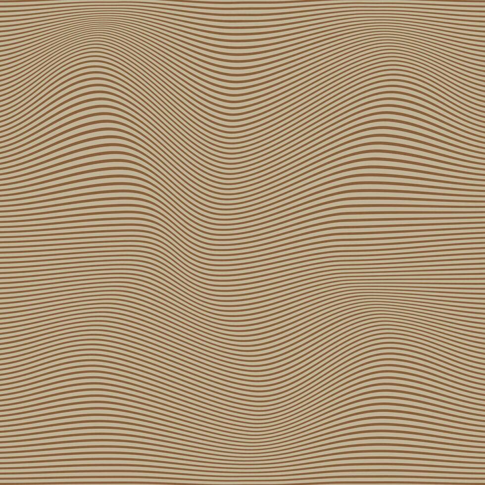 modern simple abstract seamlees brown color horizontal thin line wavy distort pattern art vector