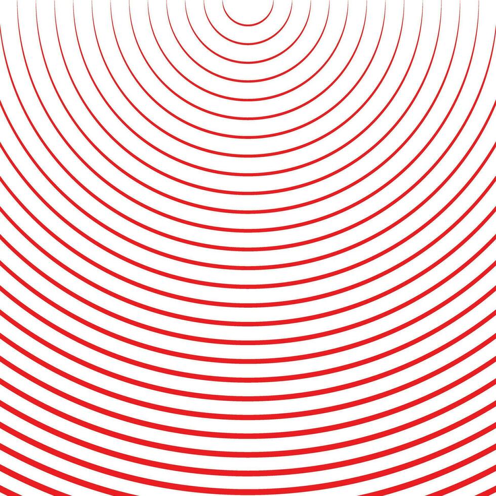 modern simple abstract seamlees red color half circle wavy pattern art vector