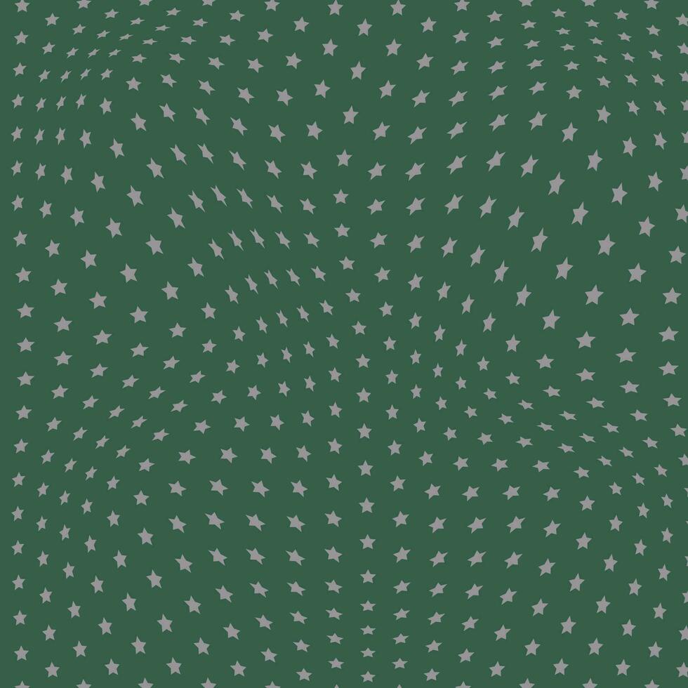 abstract seamlees metal silver ash color star wavy distort pattern on copper patina color background vector