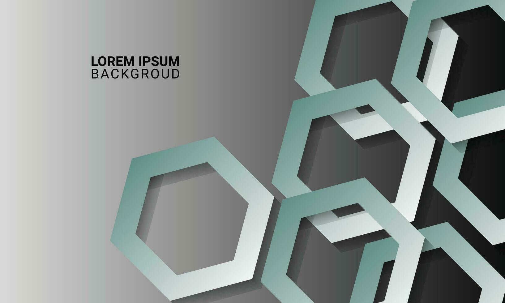 Geometric hexagon overlapping layer. vector