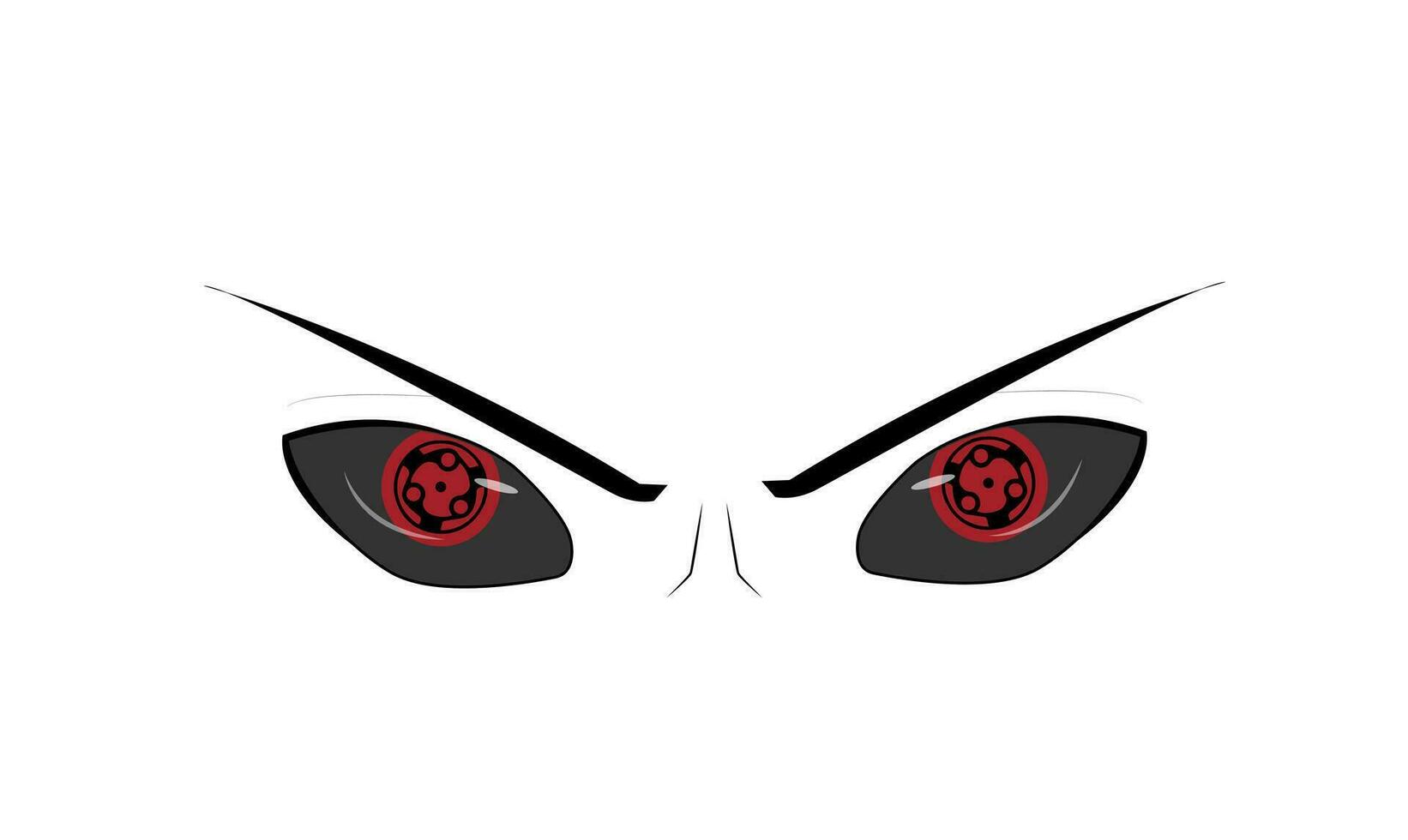 illustration vector graphic of Madara's Sharingan Eyes