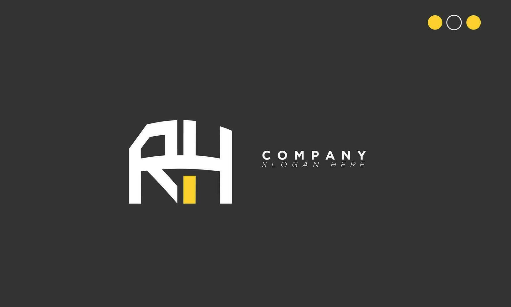 RH Alphabet letters Initials Monogram logo HR, R and H vector