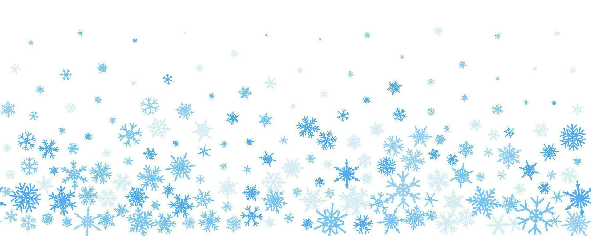 copos de nieve vector antecedentes. invierno fiesta decoración con azul cristal elementos. gráfico glacial marco aislado en blanco fondo.