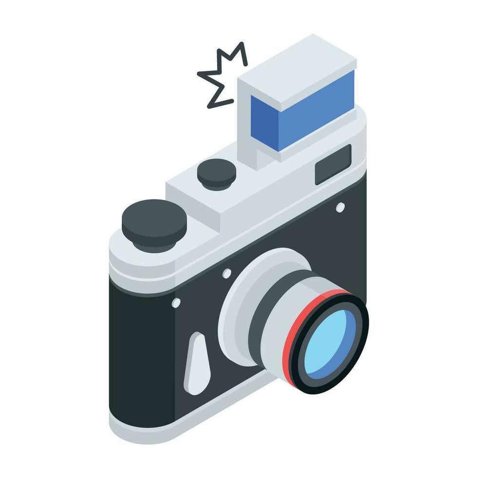 Photography Accessories Isometric Style Icon vector