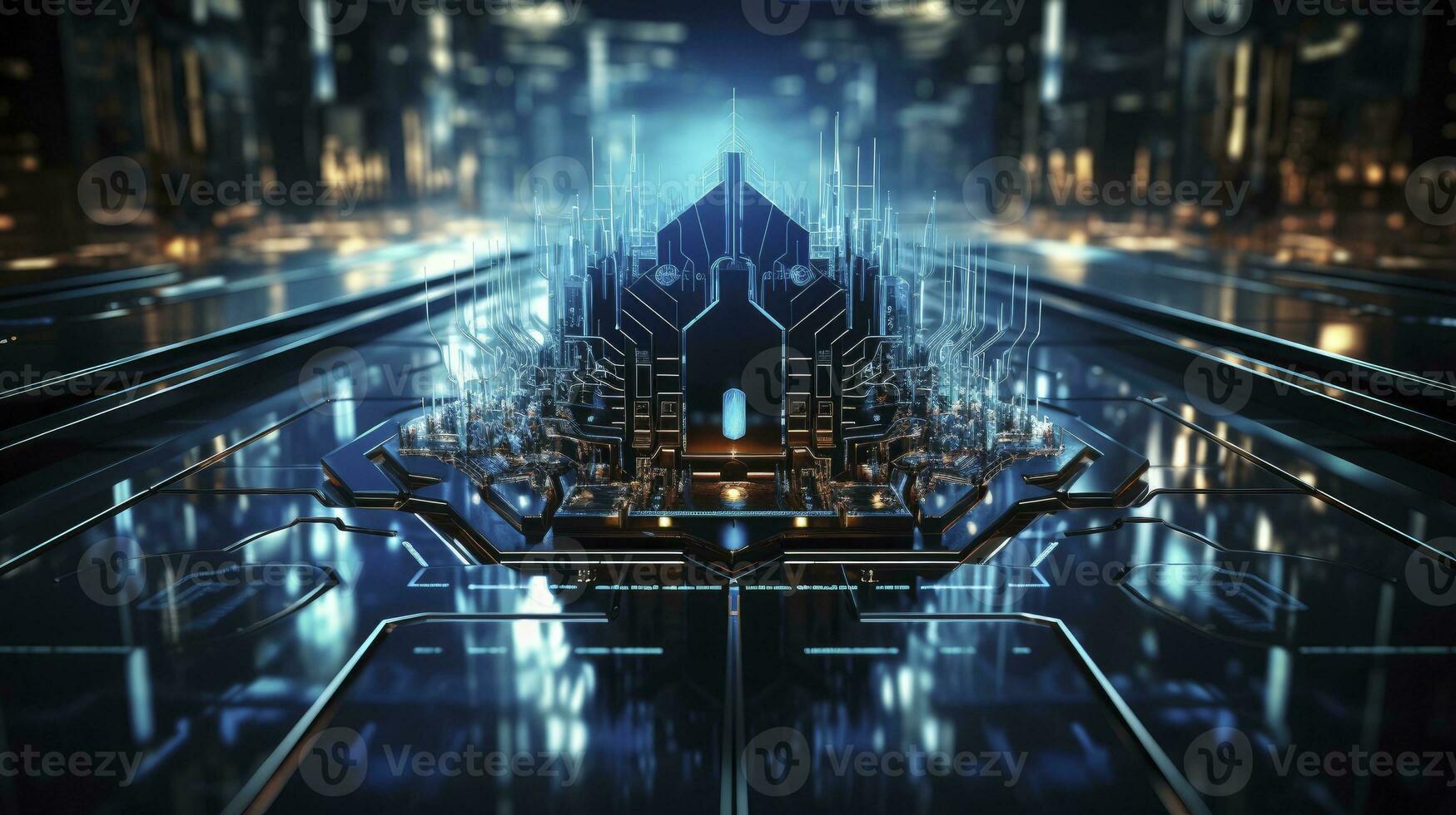 AI generated Cybersecurity in the Digital Business Landscape. AI Generated photo